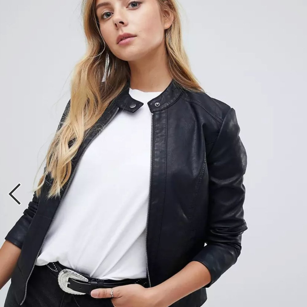 Black Faux Leather Jacket